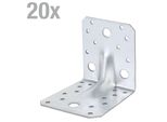 Alberts 820022 Connettore Angolare Per Impieghi Gravosi, Zincato Sendzimir, 105 X 105 X 90 Mm, Set Da 20