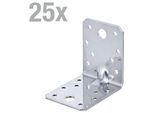 Alberts 820008 Connettore Angolare Per Impieghi Gravosi, Acciaio Inossidabile, 70 X 70 X 55 Mm , Set Da 25