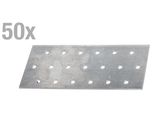 Alberts 820350 Piastra Forata, Zincata Sendzimir, 140 X 60 X 2 Mm, Set Da 50