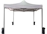 Rebecca Mobili Gazebo Da Giardino 3X3 M Con 4 Pesi In Metallo E Poliestere Bianco