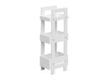 Rebecca Mobili Scaffale Stretto Con 3 Ripiani In Mdf Bianco