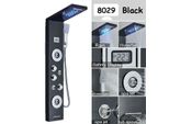 Rubinetto A Colonna Doccia A Led, Design Getti Massaggianti Spa, Nero 8029