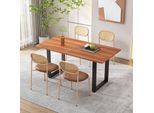 Flieks Sedie Da Pranzo In Rattan Set Di 4, Sedie Da Cucina Sedia Da Pranzo Con Gambe In Metallo, Sedie Da Sala Da Pranzo Sedia Da Soggiorno Con Rivestimento In Pu, Marrone