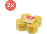 Bolsius - Vera Citronella - Tea Lights A Profumazione Maxi - 8 Pezzi Per Confezione - Giallo - Value Pack - 16 Pezzi - 2 Confezioni