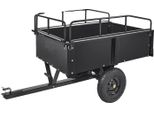 Rimorchio Ribaltabile Atv, Robusta Struttura In Acciaio, Grande Capacità, 12Cuft