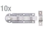 Alberts 840433 Scrocco Per Finestra, Diritto, Con Occhiello Fisso, Acciaio Inox, Piastra 80 X 26 Mm, Set Da 10