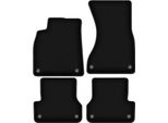 Tappetini In Velluto Per Audi A6 C7 (2011-2017, Berlina, Station Wagon, Avant) Neri, Set 4 Pz, Con Fissaggi