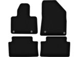 Tappetini In Velluto Per Citroen C5 Ii X7 (2008-2017, Liftback, Berlina, Station Wagon, Tourer) Neri, Set 4 Pz, Con Fissaggi