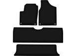 Tappetini In Velluto Per Ford Galaxy MK1 (1995-2006, Minivan) Neri, Set 4 Pz, Con Fissaggi
