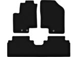 Tappetini In Velluto Per Hyundai Ix20 (2010-2018, Minivan) Neri, Set 3 Pz, Con Fissaggi
