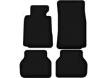 Tappetini In Velluto Per Bmw 5 E39 (1996-2004, Berlina, Station Wagon, Touring) Neri, Set 4 Pz, Con Fissaggi