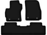 Tappetini In Velluto Per Mazda Premacy Ii (2005-2010, Minivan) Neri, Set 3 Pz, Con Fissaggi