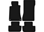 Tappetini In Velluto Per Mercedes Clk W209 (1997-2009, Coupé) Neri, Set 4 Pz, Con Fissaggi