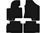 Tappetini In Velluto Per Kia Sportage Iii (2010-2015, Suv) Neri, Set 4 Pz, Con Fissaggi