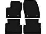 Tappetini In Velluto Per Ford Kuga MK2 (2012-2019, Suv) Neri, Set 4 Pz, Con Fissaggi