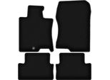 Tappetini In Velluto Per Honda Accord Viii (2008-2015, Berlina, Station Wagon, Tourer) Neri, Set 4 Pz, Con Fissaggi
