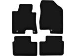Tappetini In Velluto Per Kia Ceed Ii (2012-2018, Hatchback, Station Wagon, Wagon, Proceed, Coupé) Neri, Set 4 Pz, Con Fissaggi