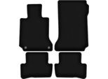 Tappetini In Velluto Per Mercedes C W204 (2007-2014, Berlina, Station Wagon, Coupé) Neri, Set 4 Pz, Con Fissaggi