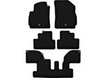 Tappetini In Velluto Per Chevrolet Orlando I (2010-2018, Minivan) Neri, Set 5 Pz, Con Fissaggi