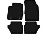 Tappetini In Velluto Per Ford Fiesta MK7 (2008-2011, Hatchback) Neri, Set 4 Pz, Con Fissaggi