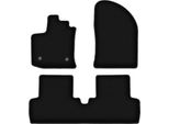 Tappetini In Velluto Per Dacia Lodgy (2012-, Minivan) Neri, Set 3 Pz, Con Fissaggi
