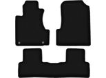 Tappetini In Velluto Per Honda CR-V Iii (2006-2012, Suv) Neri, Set 3 Pz, Con Fissaggi