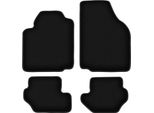 Tappetini In Velluto Per Ford Fiesta MK4 (1995-1999, Hatchback) Neri, Set 4 Pz, Con Fissaggi