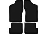 Tappetini In Velluto Per Fiat Cinquecento (1991-1998, Hatchback) Neri, Set 4 Pz, Con Fissaggi