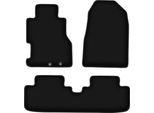 Tappetini In Velluto Per Honda Civic Vii (2001-2005, Hatchback A 3 Porte, Coupé) Neri, Set 4 Pz, Con Fissaggi
