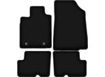 Tappetini In Velluto Per Dacia Logan (2004-2012, Station Wagon, Berlina) Neri, Set 4 Pz, Con Fissaggi