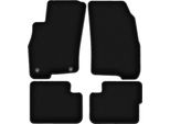 Tappetini In Velluto Per Fiat Grande Punto (2005-2009, Hatchback) Neri, Set 4 Pz, Con Fissaggi
