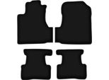 Tappetini In Velluto Per Honda CR-V Iii (2006-2011, Suv) Neri, Set 4 Pz, Con Fissaggi