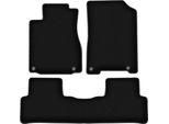 Tappetini In Velluto Per Honda CR-V Iv (2011-2018, Suv) Neri, Set 3 Pz, Con Fissaggi