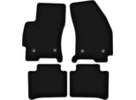 Tappetini In Velluto Per Ford Mondeo MK3 (2001-2007, Station Wagon, Liftback, Berlina) Neri, Set 4 Pz, Con Fissaggi