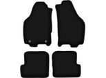 Tappetini In Velluto Per Lancia Ypsilon Ii (2003-2011, Hatchback) Neri, Set 4 Pz, Con Fissaggi