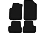 Tappetini In Velluto Per Citroen C3 I (2002-2009, Hatchback) Neri, Set 4 Pz, Con Fissaggi