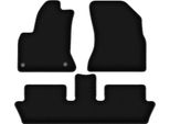 Tappetini In Velluto Per Citroen C4 Grand Picasso (2006-2013, Minivan) Neri, Set 3 Pz, Con Fissaggi