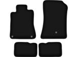 Tappetini In Velluto Per Mercedes Sl R129 (1998-2002, Roadster) Neri, Set 4 Pz, Con Fissaggi
