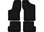 Tappetini In Velluto Per Fiat Seicento (1998-2010, Hatchback) Neri, Set 4 Pz, Con Fissaggi