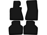 Tappetini In Velluto Per Bmw 7 E66 (2001-2008, Berlina Lunga) Neri, Set 4 Pz, Con Fissaggi