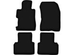 Tappetini In Velluto Per Honda Civic Viii 4D (2006-2011, Berlina) Neri, Set 4 Pz, Con Fissaggi