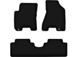 Tappetini In Velluto Per Kia Sportage Ii (2004-2010, Suv) Neri, Set 3 Pz, Con Fissaggi