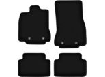Tappetini In Velluto Per Jaguar Xf I 2WD X250 (2007-2015, Berlina, Station Wagon) Neri, Set 4 Pz, Con Fissaggi
