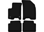 Tappetini In Velluto Per Daewoo Kalos (2002-2011, Hatchback, Berlina) Neri, Set 4 Pz, Con Fissaggi