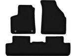 Tappetini In Velluto Per Chevrolet Tacuma (2000-2011, Minivan) Neri, Set 3 Pz, Con Fissaggi