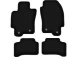 Tappetini In Velluto Per Jaguar X-Type (2001-2009, Station Wagon, Station Wagon, Berlina) Neri, Set 4 Pz, Con Fissaggi