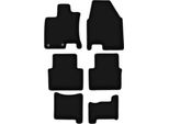 Tappetini In Velluto Per Nisan Qashqai +2 (2008-2013, Crossover) Neri, Set 6 Pz, Con Fissaggi