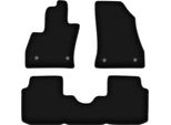 Tappetini In Velluto Per Fiat 500L (2012-, Minivan) Neri, Set 3 Pz, Con Fissaggi