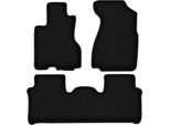 Tappetini In Velluto Per Honda CR-V Ii (2001-2006, Suv) Neri, Set 3 Pz, Con Fissaggi