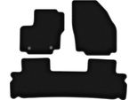 Tappetini In Velluto Per Ford S-MAX MK1 (2006-2012, Minivan) Neri, Set 3 Pz, Con Fissaggi